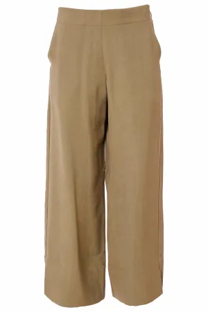Naya NAS25271 Army Green Wide Leg Crop Trousers