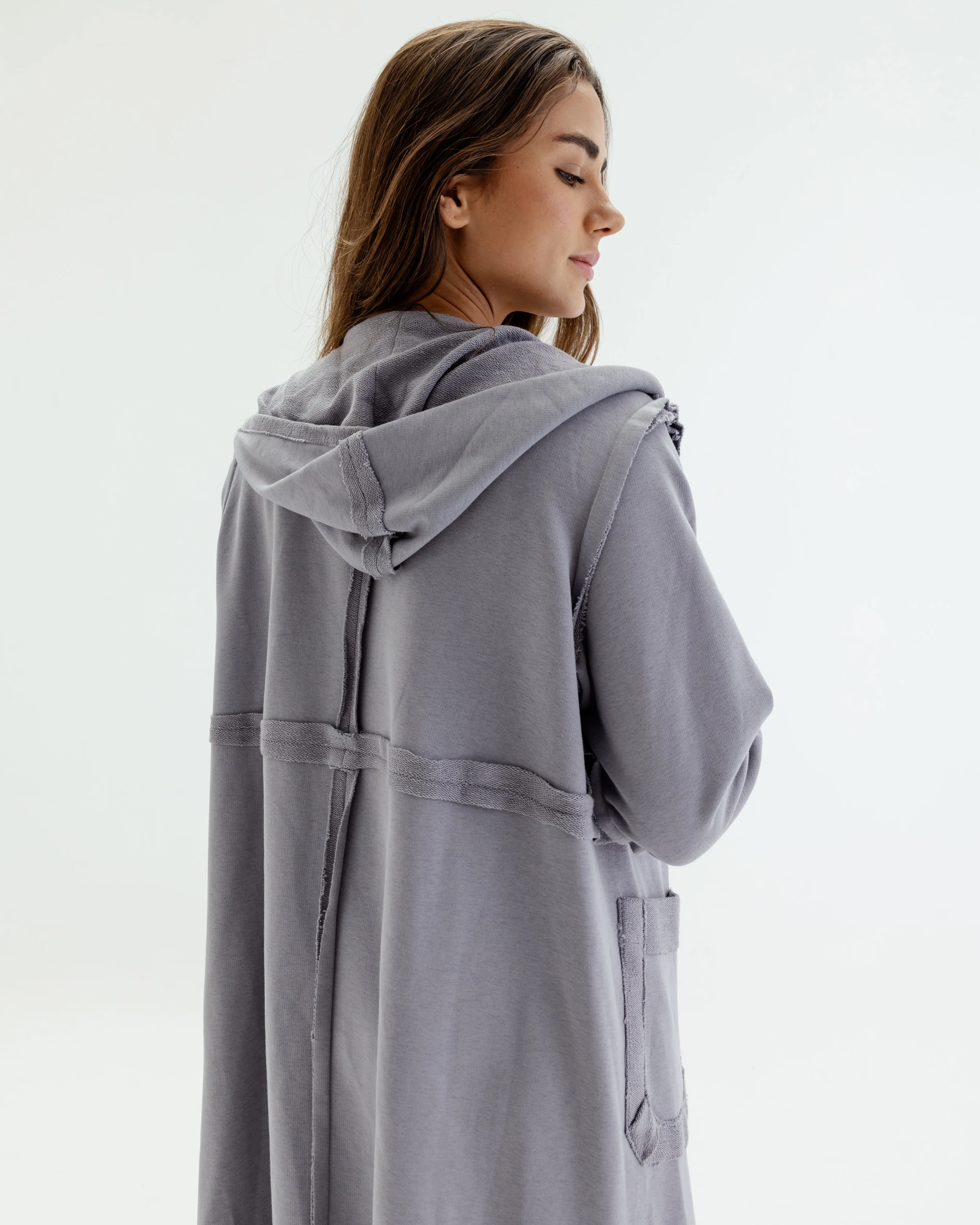 Over You Midi Cardigan in Grey