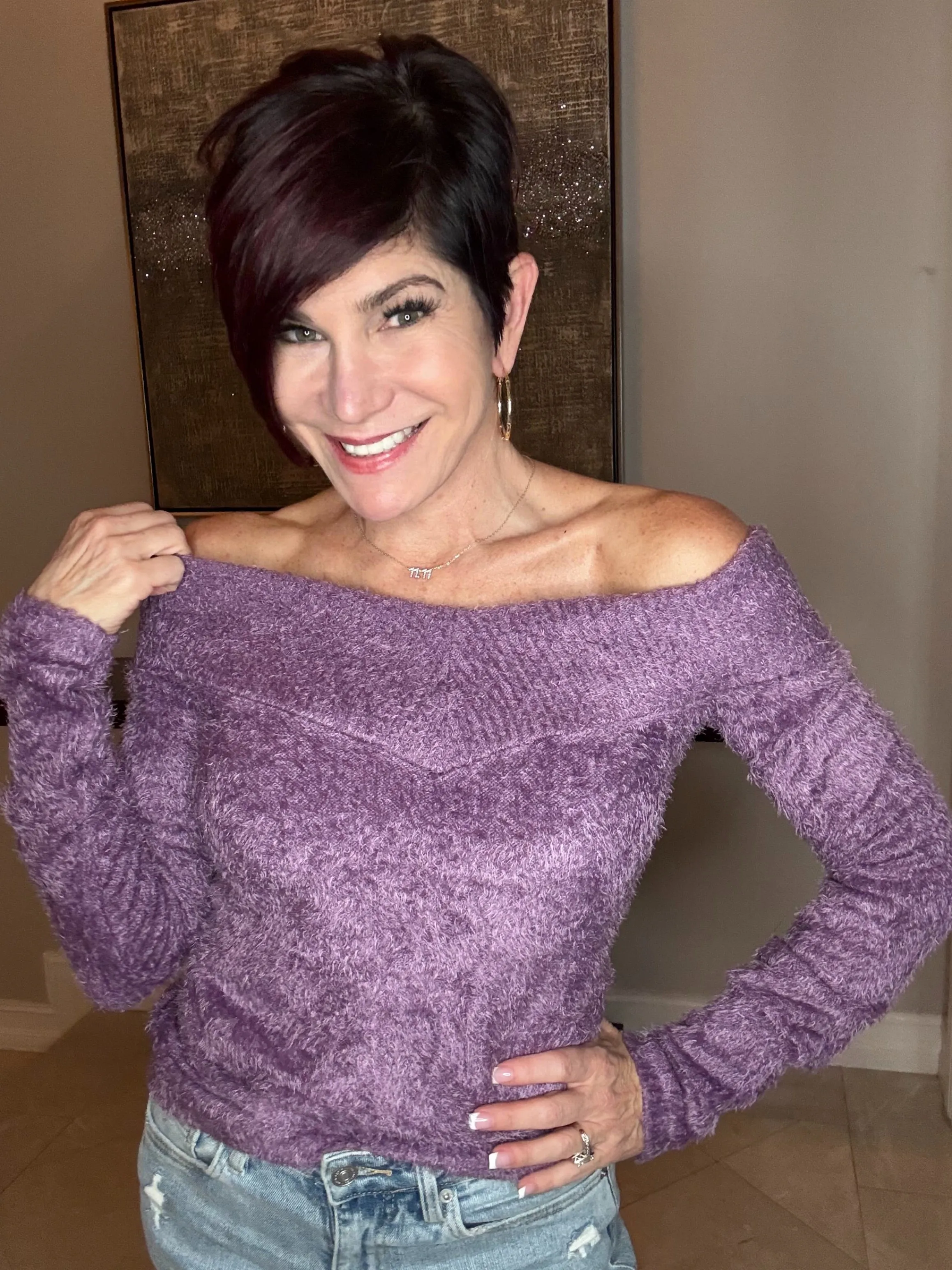 Presale Boatneck Eyelash Sweater