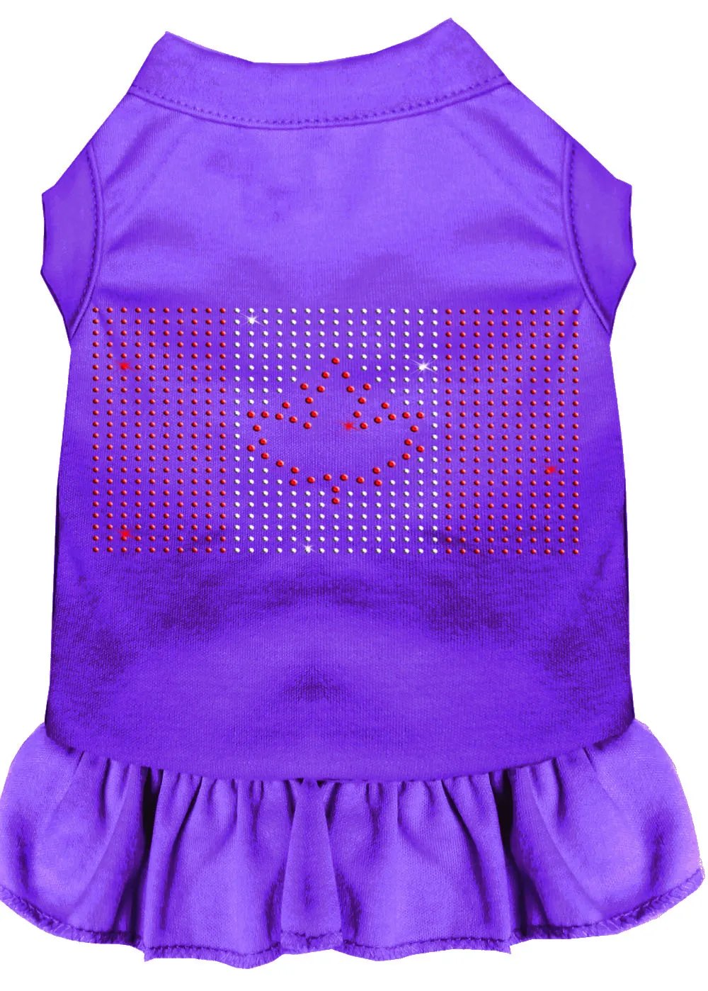 Rhinestone Canadian Flag Dress Purple Xl