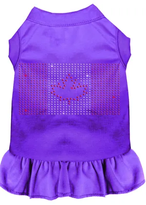 Rhinestone Canadian Flag Dress Purple Xl