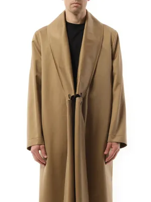 Shawl Collar Coat in Beige