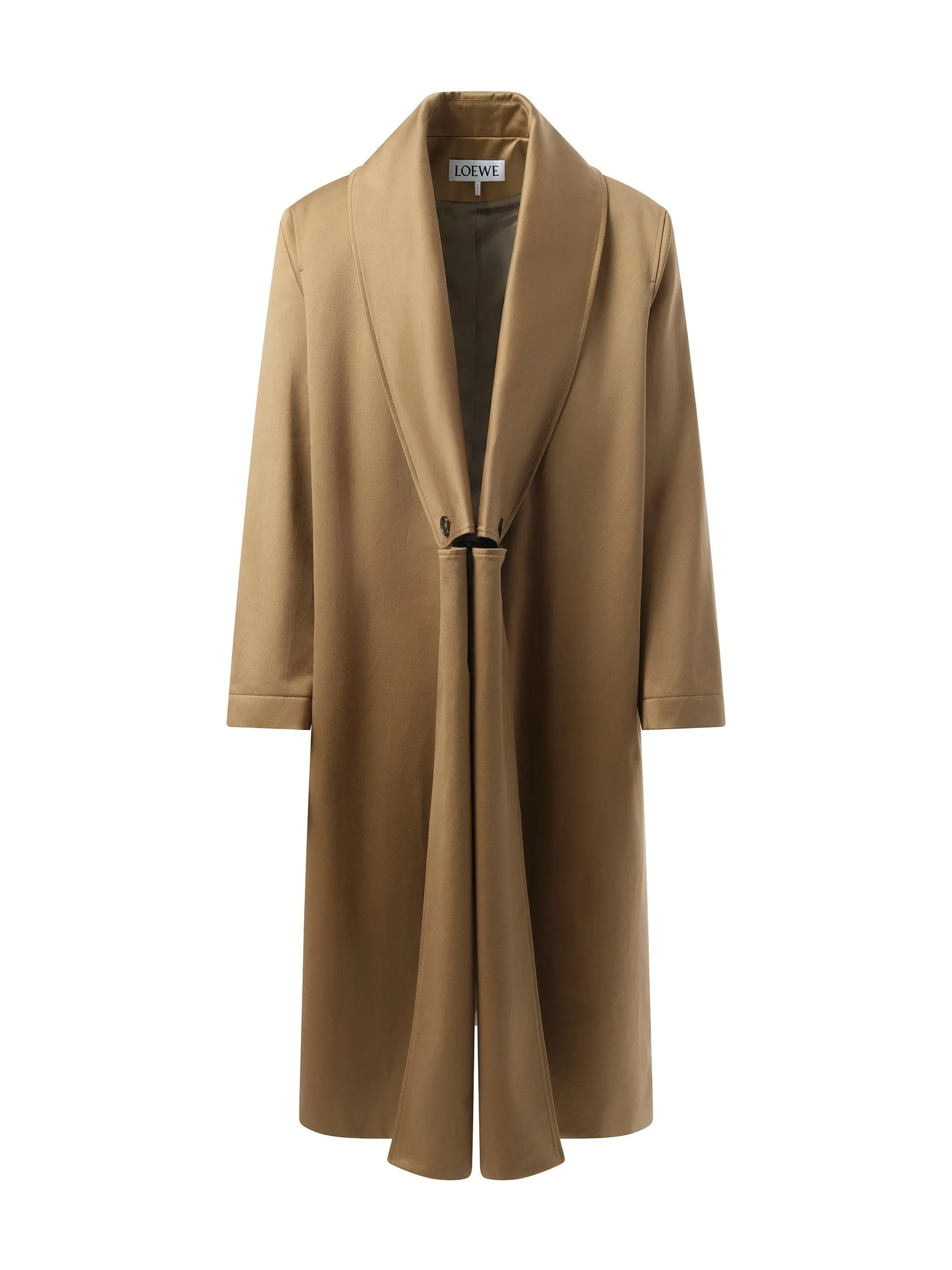 Shawl Collar Coat in Beige