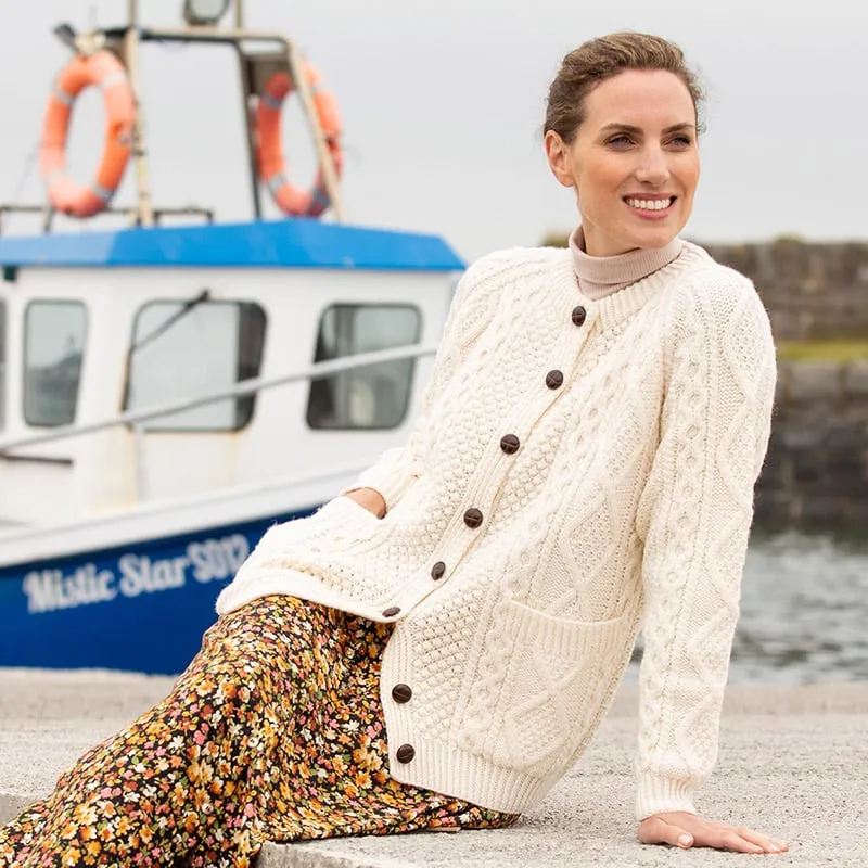 The Ashford Hand Knit Aran Cardigan
