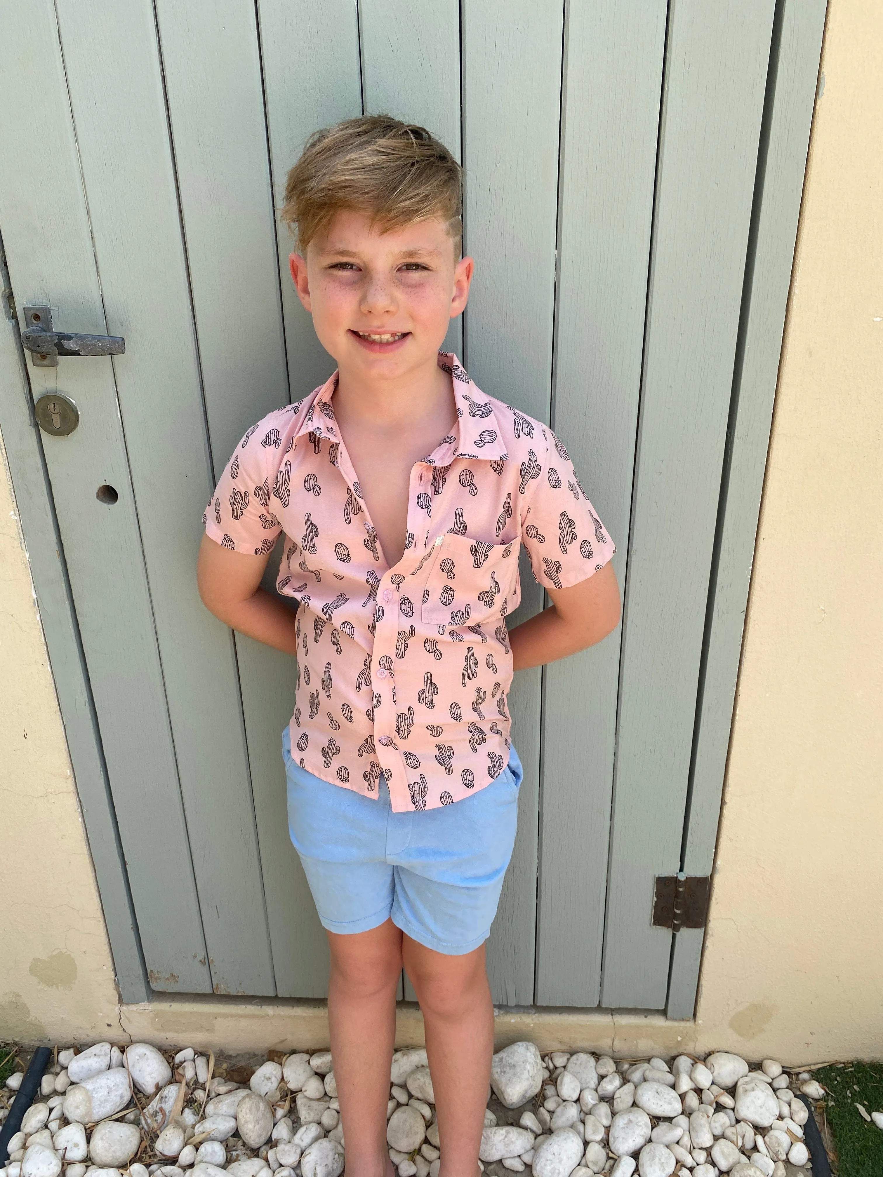 The Boy's Casual Shirt - Pink Cactus