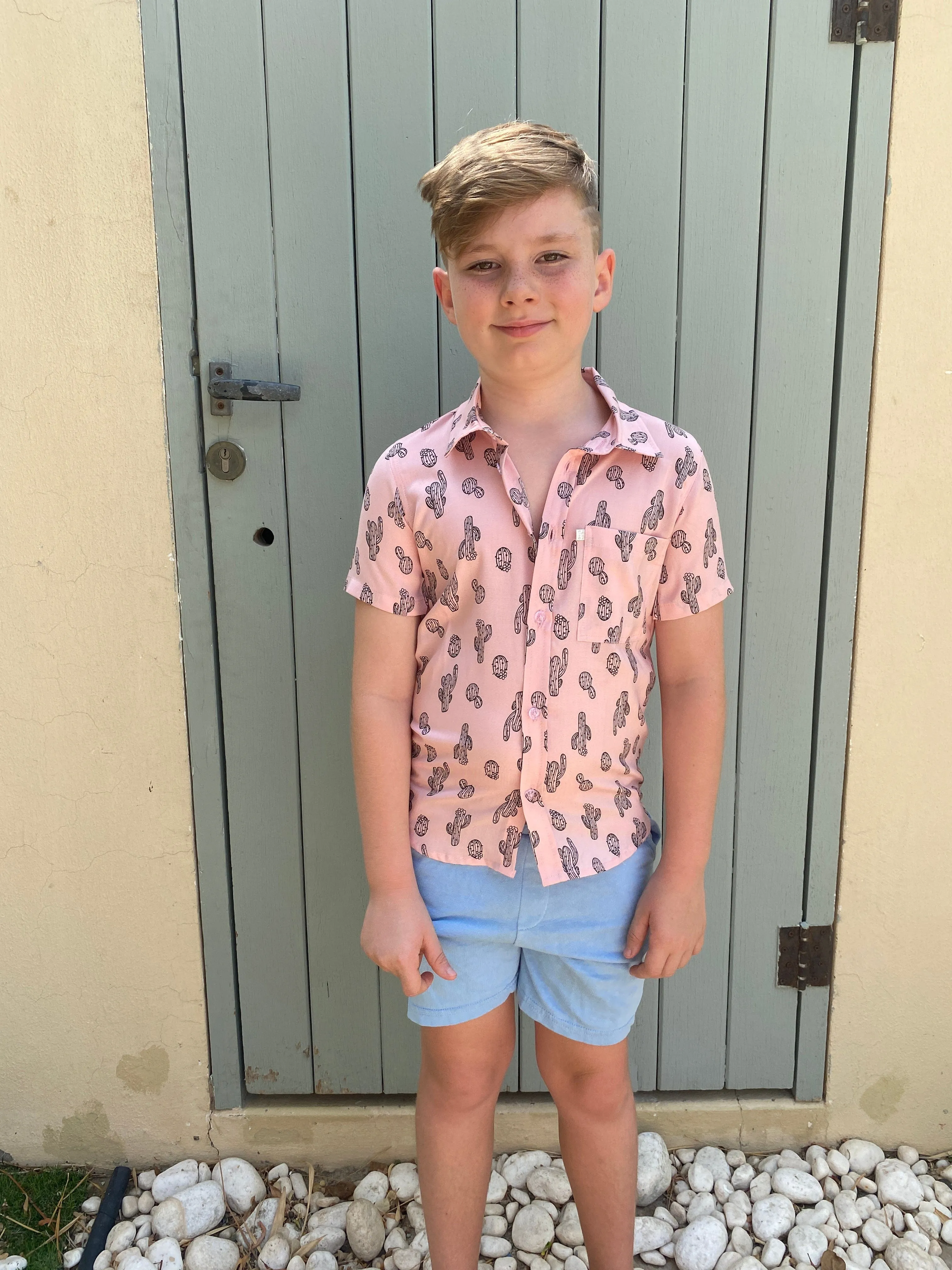The Boy's Casual Shirt - Pink Cactus