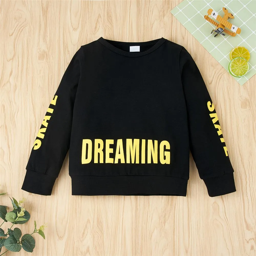 Unisex Dreaming Printed Long Sleeve Top & Pants Kids Wholesale Clothing Warehouse