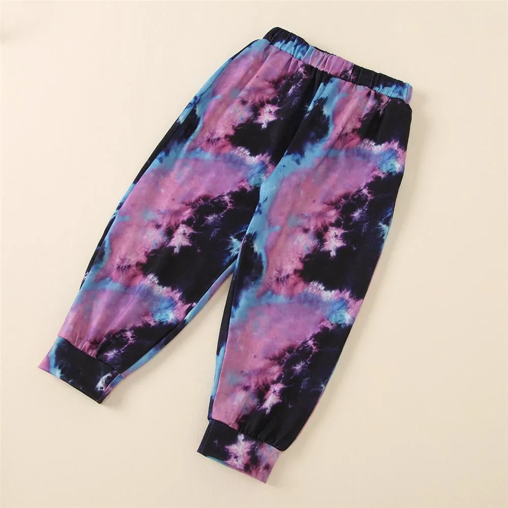 Unisex Long-Sleeve Tie Dye Long Sleeve Top & Pants Wholesale Little Girl Boutique Clothing