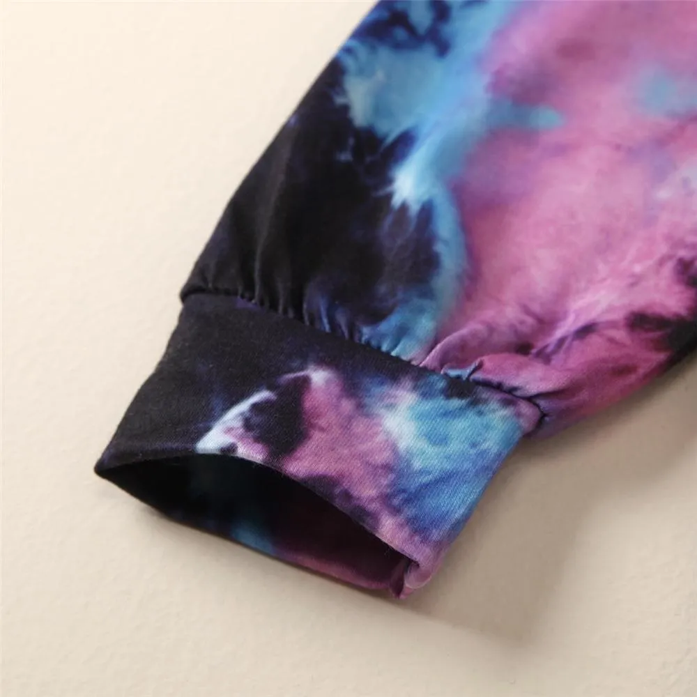 Unisex Long-Sleeve Tie Dye Long Sleeve Top & Pants Wholesale Little Girl Boutique Clothing