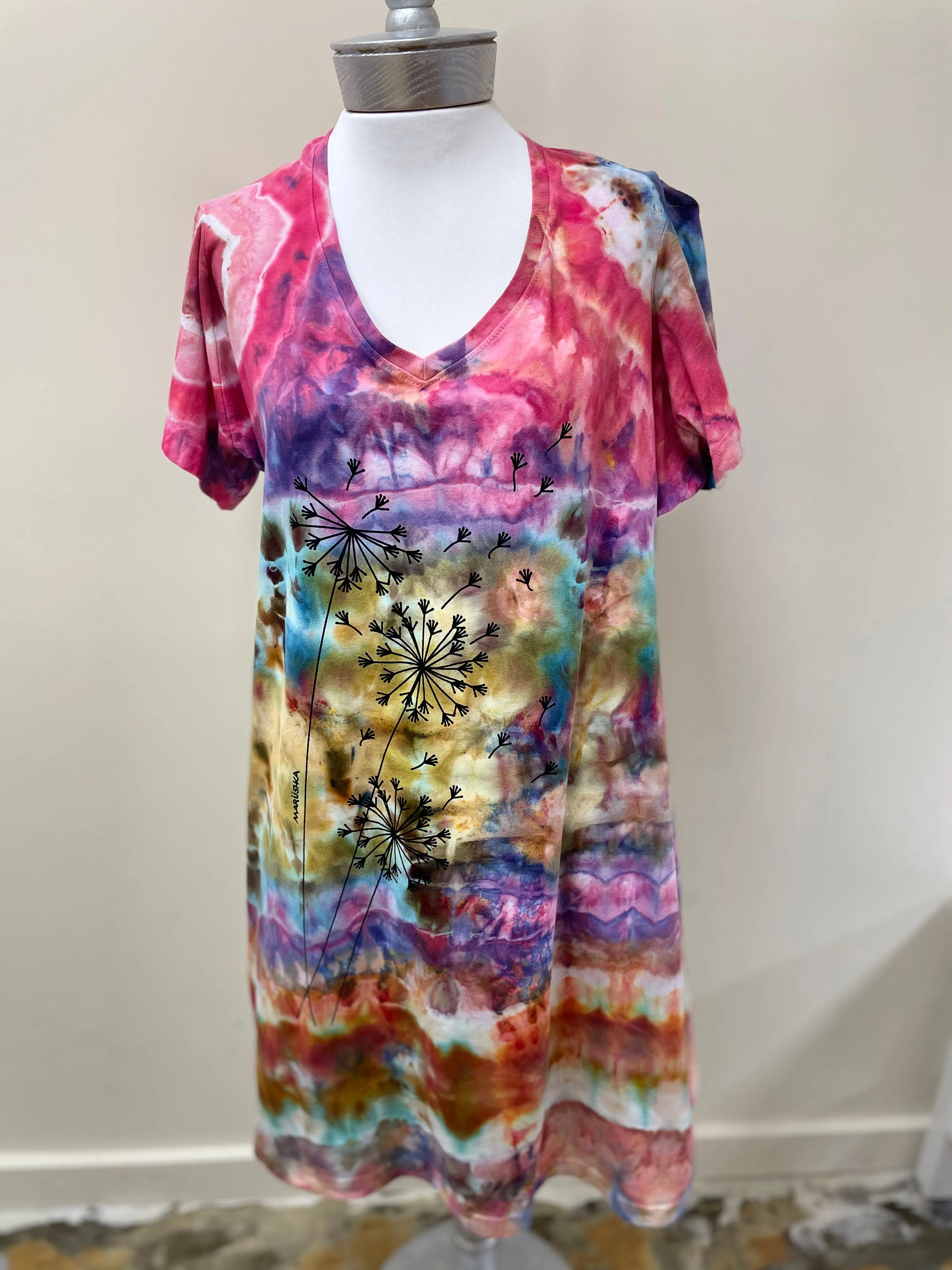 V-Neck Tee Shirt Dress