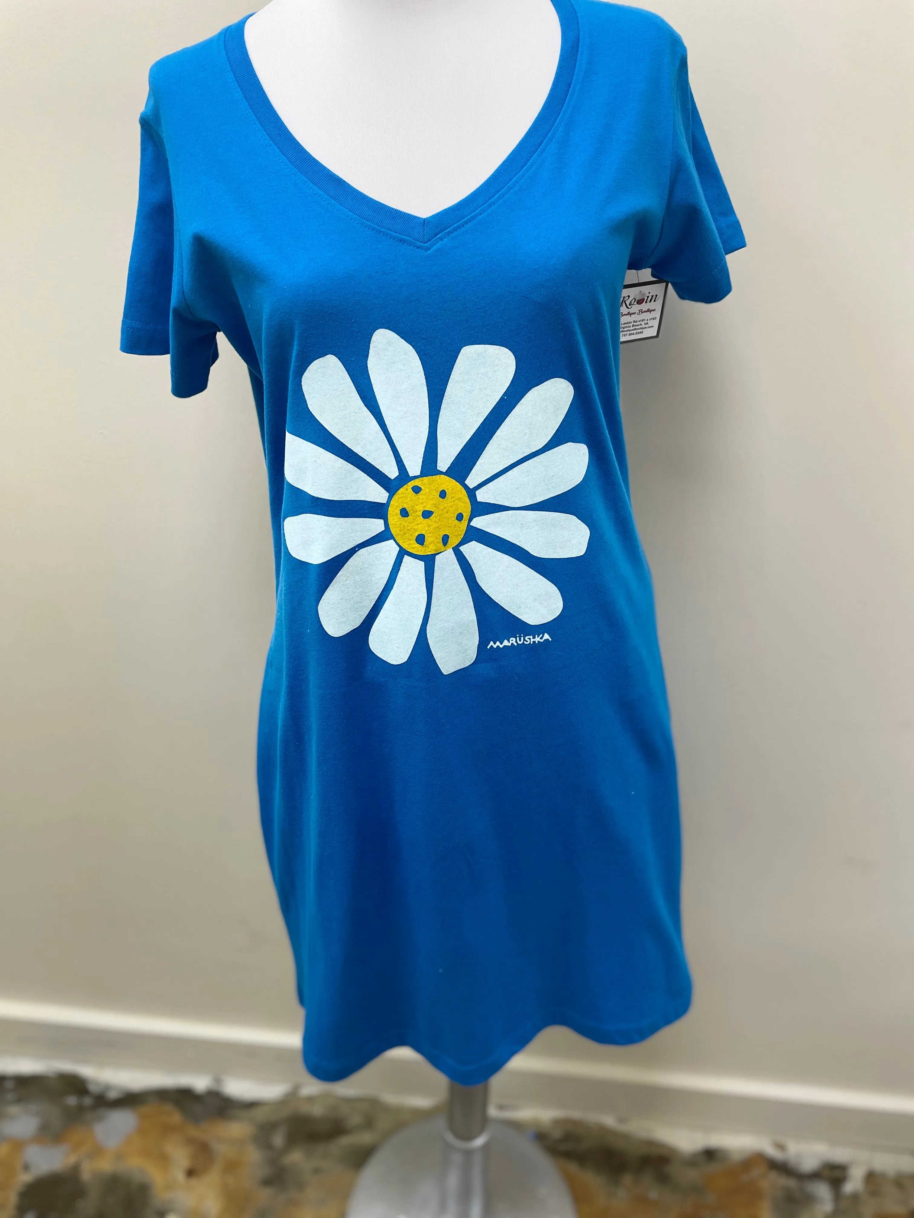 V-Neck Tee Shirt Dress