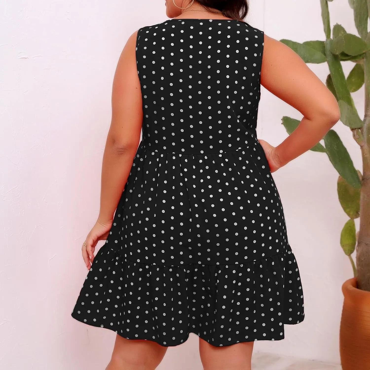 Women Summer Casual Dresses 2025 Plus Size Crew Neck Dress Sleeveless Beach Sundresses Flowy Tiered Tank T Shirt Dress