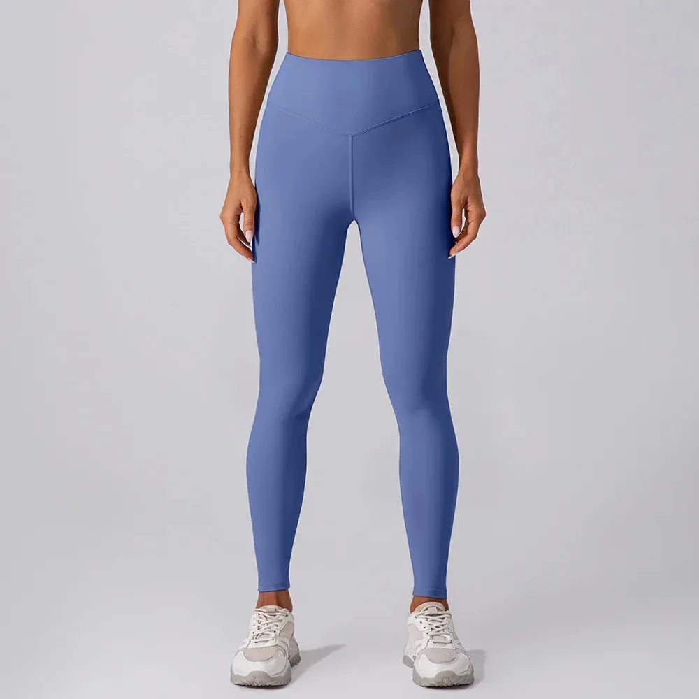 Wyplosz Woman's Pants Clothing Gym Ribbed Leggings Fitness Sports Yoga Outdoor Nude Back Running Tight Quick Drying Comfortable