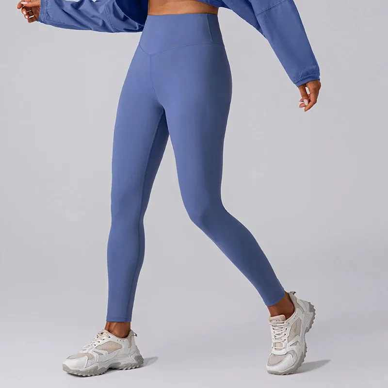 Wyplosz Woman's Pants Clothing Gym Ribbed Leggings Fitness Sports Yoga Outdoor Nude Back Running Tight Quick Drying Comfortable