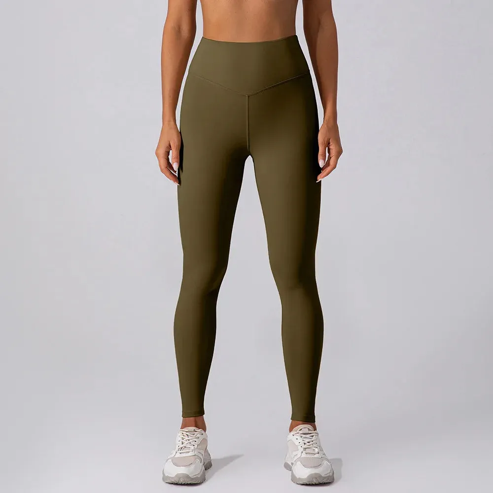 Wyplosz Woman's Pants Clothing Gym Ribbed Leggings Fitness Sports Yoga Outdoor Nude Back Running Tight Quick Drying Comfortable
