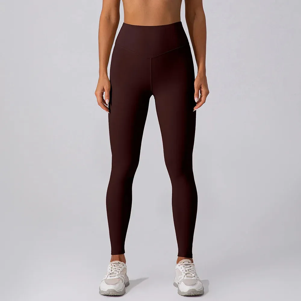Wyplosz Woman's Pants Clothing Gym Ribbed Leggings Fitness Sports Yoga Outdoor Nude Back Running Tight Quick Drying Comfortable